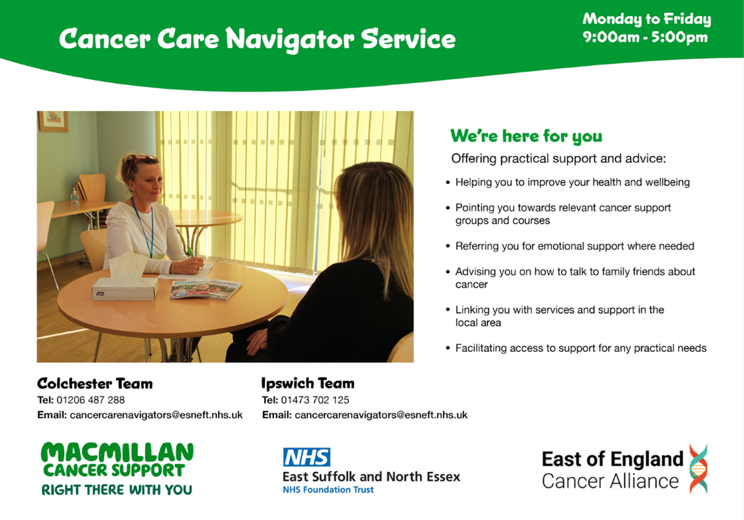 Cancer Care Navigator Service The Leiston Surgery